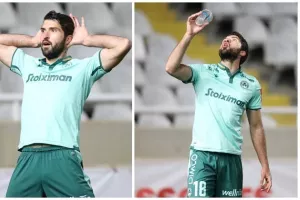 (Καρίμ) Πανηγύρισε μπροστά στην κερκίδα του ΑΠΟΕΛ, του έριξαν μπουκάλι και... ήπιε νερό