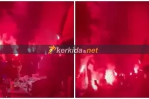 (BΙΝΤΕΟ Kerkida) Κάηκε... ο Κεντρικός στην άφιξη των Kυπελλούχων!