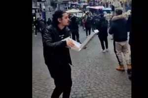 (ΒΙΝΤΕΟ) Έτρεχε να ξεφύγει με την πίτσα στο χέρι!