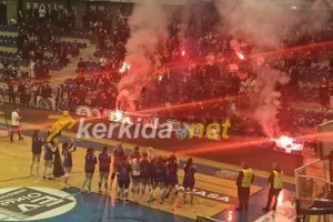 (Βίντεο Kerkida) Εντυπωσιακό σκηνικό με ΘΥΡΑ 1 και πετοσφαιρίστριες