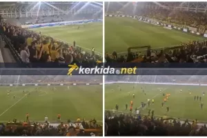 (ΒΙΝΤΕΟ Kerkida) "Μέθυσα" οι ΑΕΛίστες, τέλος και... χαμός!