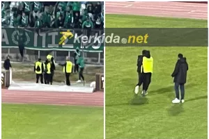 Ένταση με Ομονοιάτες στο φινάλε/ Μπήκαν στο γήπεδο - ΘΕΣΗ Ομόνοιας (Βίντεο)