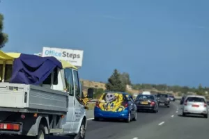 Φώτος/Πυκνή κίνηση με ΑΕΛίστες στο highway