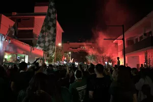 (Βίντεος/Φώτος kerkida) Η... προθέρμανση των Ομονοιάτων στην Παπανικολή