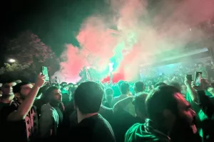 (Βίντεος/Φώτος kerkida) Η... προθέρμανση των Ομονοιάτων στην Παπανικολή