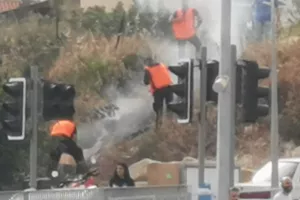 Ένταση για λίγο και παρέμβαση του "Αίαντα" (βίντεο/φώτος)