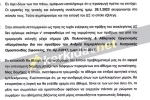 Απόφαση ΑΔΕΑ/ Άκυρη η Εκλογική Συνέλευση - Νέες εκλογές για Δ/Σ
