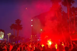 "Γαλαζοκίτρινο" πάρτι Λεόντων, τρέλα για το Κύπελλο στον Εναέριο! (Φώτος/Βίντεο Kerkida.net)