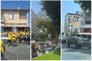 Τρελαμένοι... οι ΑΕΛίστες στους δρόμους, άναψαν οι φουκούες! (φώτος)