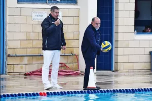 Η ηγεσία του ΚΟΑ στον τελικό του Κυπέλλου Υδατοσφαίρισης