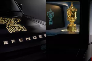 Ένα ειδικά διαμορφωμένο Defender αναλαμβάνει την περιοδεία του τροπαίου Webb Ellis