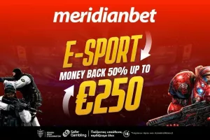 H Meridianbet σας επιστρέφει το 50% του στοιχήματος σας με το ανεπανάληπτο ESports Money back!