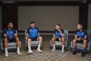  Κουρμπέλης, Παυλίδης, Ιωαννίδης και Κωνσταντέλιας σχολιάζουν την πρόκριση επί της Γαλλίας το 2004