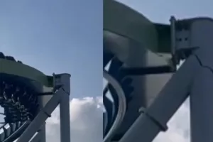 Τρενάκι του τρόμου: Ρήγμα εμφανίστηκε σε παιχνίδι θεματικού πάρκου την στιγμή που δεκάδες διασκέδαζαν