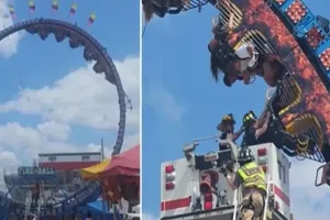 Τρενάκι σε λούνα παρκ κόλλησε και οι επιβάτες κρέμονταν ανάποδα για ώρες