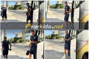 (Φωτορεπορτάζ) Η άφιξη της ΑΕΛ 