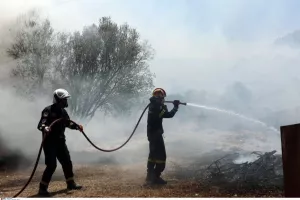 Προσήχθη ένας ύποπτος για την φωτιά στον Κουβαρά