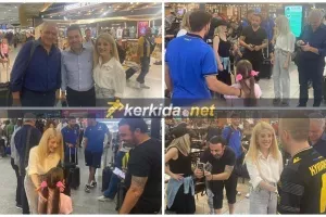 (ΑΠΟΕΛ)  Τετ-α-τετ με την πρόεδρο της Βουλής στο αεροδρόμιο