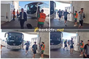 (ΦΩΤΟΣ) Η άφιξη της ΑΕΚ