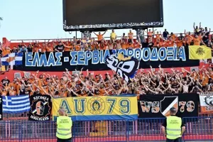 ΦΩΤΟΡΕΠΟΡΤΑΖ/Ο κόσμος του ΑΠΟΕΛ στο "Karađorđe"