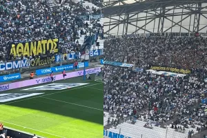 Πανό για τον Μιχάλη στο Βελοντρόμ 