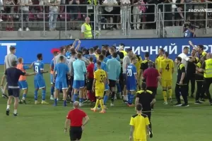 Άρης: Ένταση στο τέλος με τους Ουκρανούς να προκαλούν στους πανηγυρισμούς τους