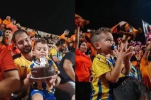 Ο μπαμπάς γιόρταζε και έσβησε τούρτα στη Νότια, αγκαλιά με τον μπέμπη του! (φώτος/βιντεο)