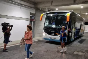 Η άφιξη της Σκωτίας στο "ΑΕΚ Αρένα" (φώτος)