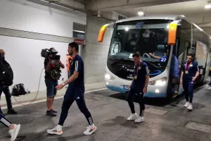 Η άφιξη της Σκωτίας στο "ΑΕΚ Αρένα" (φώτος)