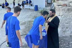 Αγιασμός στον Εθνικό Λατσιών (φώτος)
