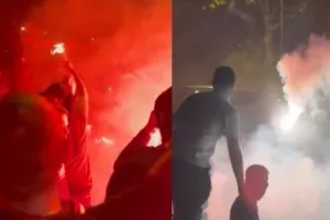 "Τρελή" ατμόσφαιρα στη Νίκαια μετά την νίκη επί της Παρί ΣΖ (βίντεο)