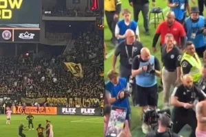 Ο σωματοφύλακας του Μέσι κάνει «τρελό» σπριντ και αρπάζει με κεφαλοκλείδωμα νεαρό εισβολέα
