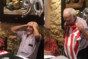 Ένας 90χρονος παππούς οπαδός της Ατλέτικο πήρε δώρο φανέλα της ομάδας και ξέσπασε σε δάκρυα (βίντεο)