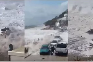 Θεόρατα κύματα σάρωσαν κτίρια 