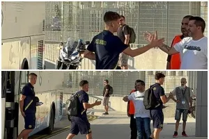 Η άφιξη της ΑΕΛ (Φώτος)