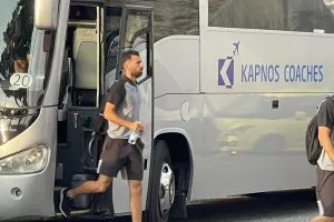 (ΦΩΤΟΣ Kerkida) Άφιξη... ΑΕΚ