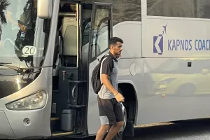 (ΦΩΤΟΣ Kerkida) Άφιξη... ΑΕΚ