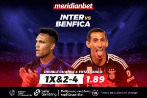 Ίντερ-Μπενφίκα: Ο πρώτος λόγος στους Μιλανέζους - Μοναδικές αποδόσεις μόνο στην Meridianbet!