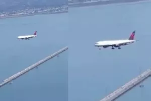 Viral έχει γίνει το βίντεο που δείχνει αεροπλάνο να έχει "σταματήσει στον αέρα"