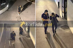 (ΦΩΤΟΣ Kerkida)/ Η άφιξη της ΑΕΛ στο ΓΣΠ