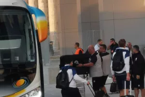 Στο γήπεδο η αποστολή της Εθνικής Κύπρου (Φώτος Kerkida)