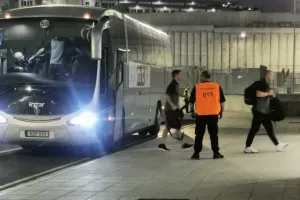 Άφιξη ΑΕΚ στο Αλφαμέγα