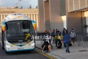 Στο γήπεδο η αποστολή της Εθνικής Κύπρου (Φώτος Kerkida)