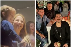 Το πάρτι γενεθλίων της Χριστιάνας -  Έσβησε τούρτα αγκαλιά με τον Εφραίμ και τα παιδιά τους