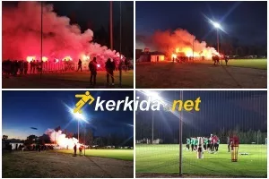 (ΦΩΤΟΣ/Kerkida) "Πανικός στο "Ηλίας Πούλλος" από τους οργανωμένους