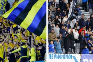 ΑΕΛίστες και Παφίτες από τις εξέδρες (Φώτος)