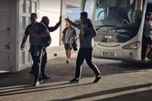 Η άφιξη της ΑΕΚ (Φώτος)