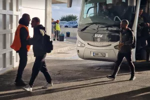 Η άφιξη της ΑΕΚ (Φώτος)