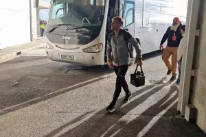 Η άφιξη της ΑΕΚ (Φώτος)
