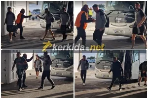 Η άφιξη της ΑΕΚ (Φώτος)